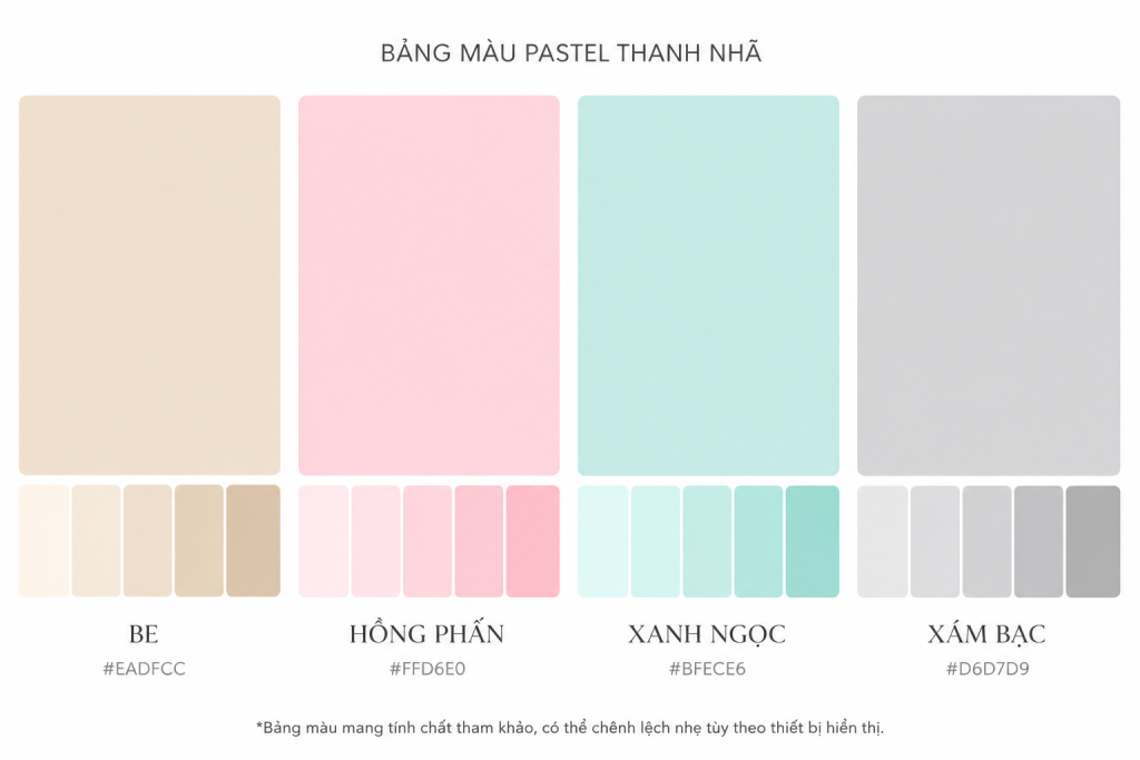 Những Mẫu Váy Đẹp Đi Đám Cưới: Bảng màu Pastel