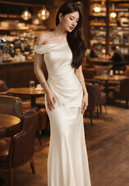 Đầm trễ vai