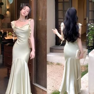 đầm lụa đuôi cá