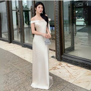 đầm lụa dáng suông